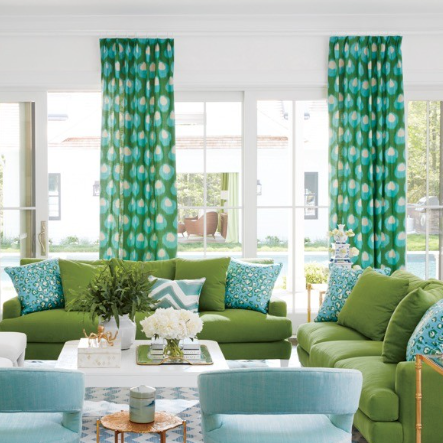 Green lounge interior design
