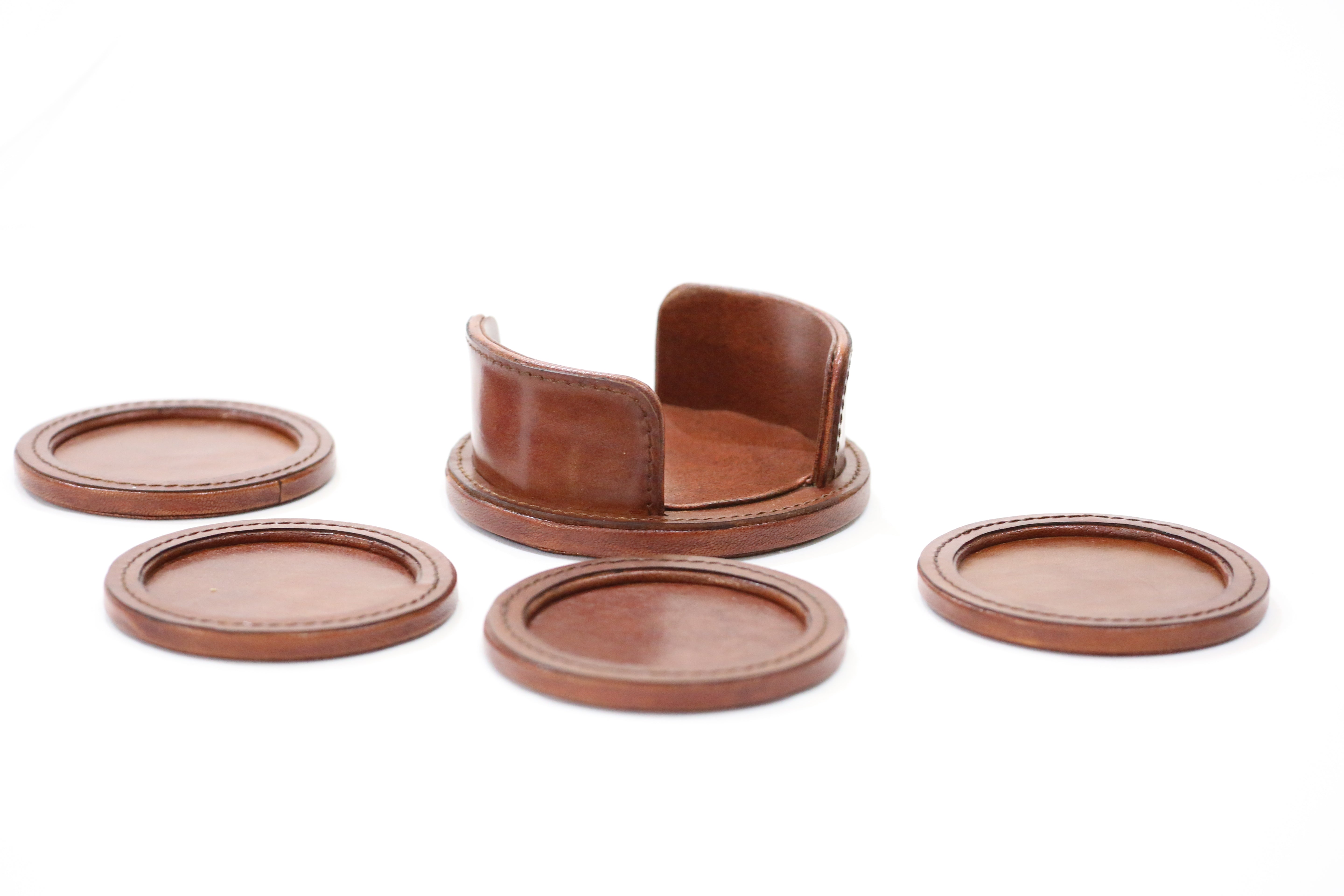 Leather Coaster Set x 4