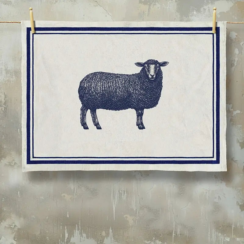 Grainsack Farmyard Tea Towel- Sheep