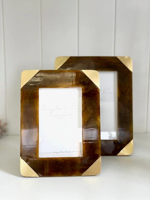 Tortoise Shell Resin Photo Frame 5x7"