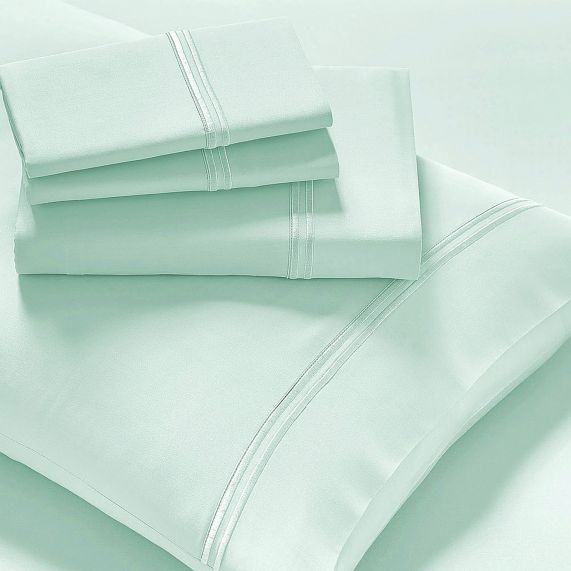 Spa King Taylor Embroidered 1000TC Cotton Sheet Set