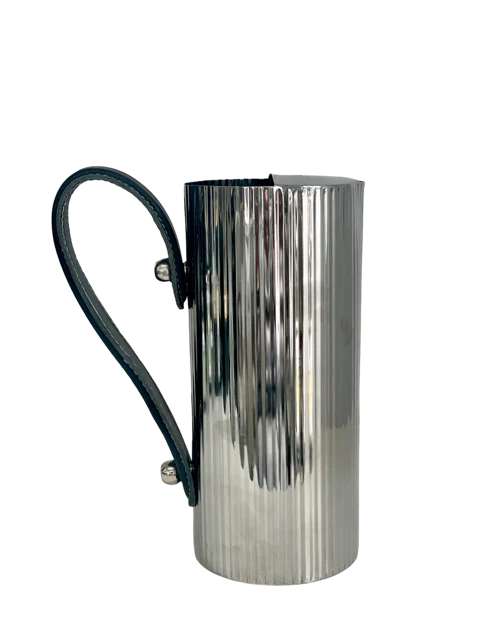 Ridged Jug with Black Leather Handle