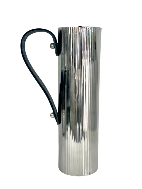 Ridged Jug with Black Leather Handle