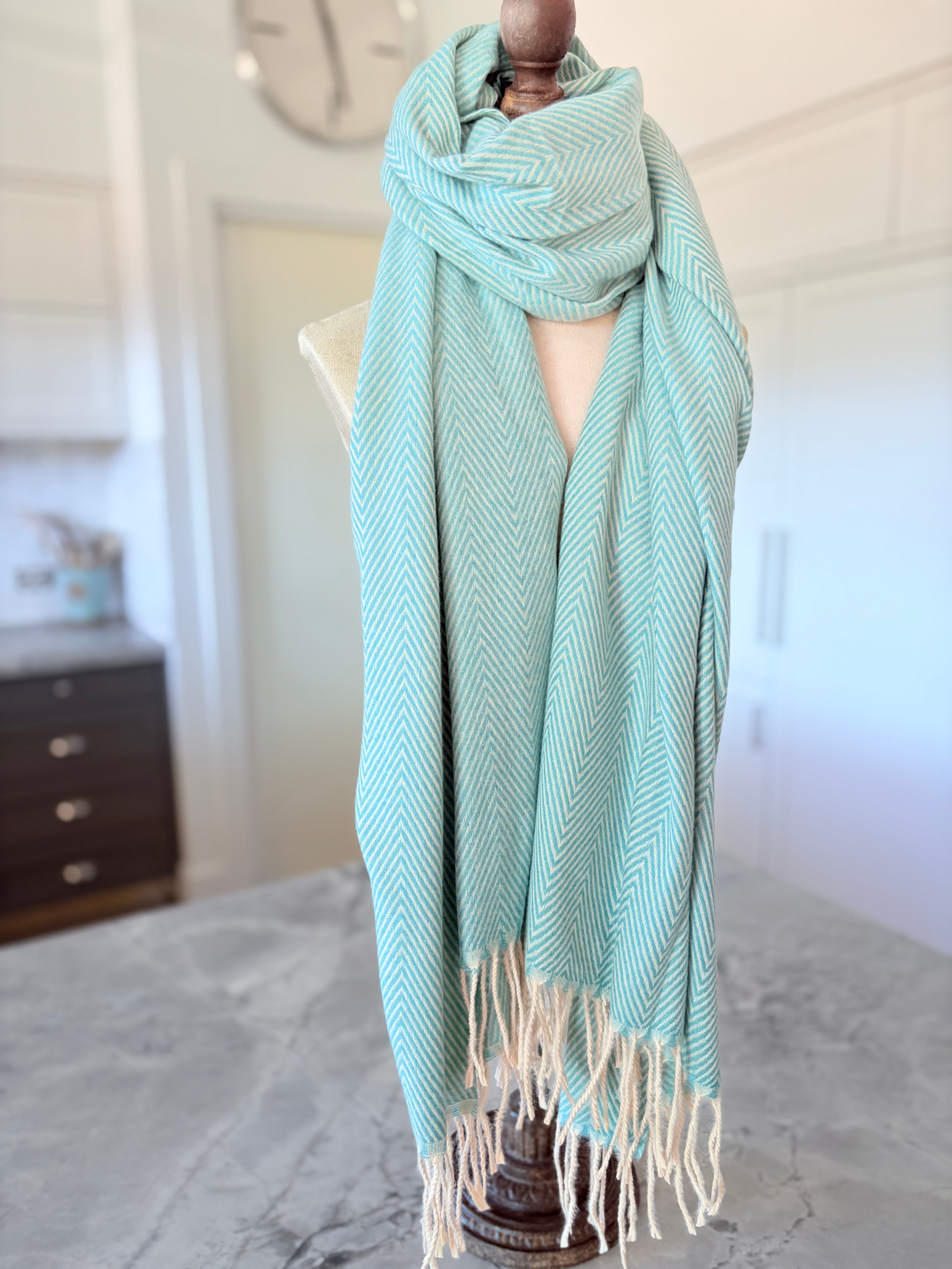 Scarf Cashmere Herringbone