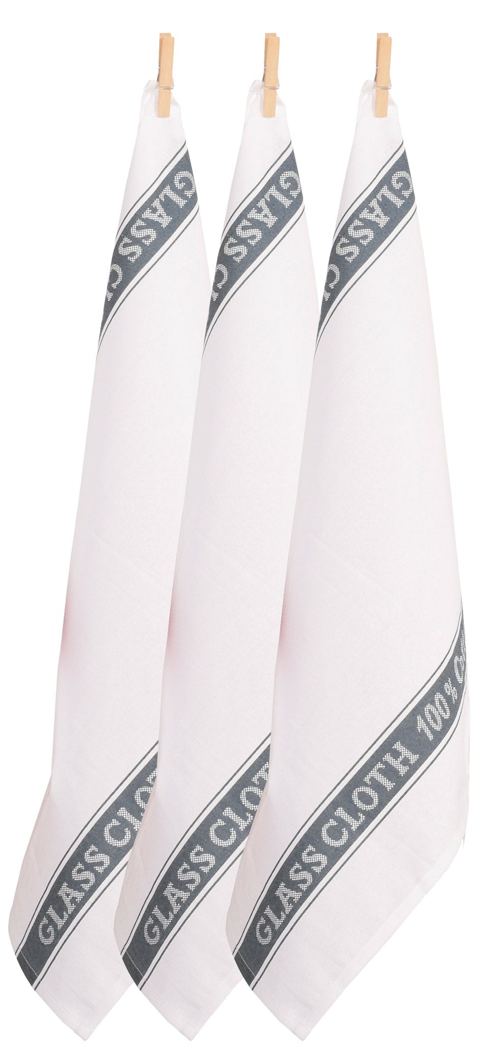 Glass Cloth Tea Towel Charcoal Set/3