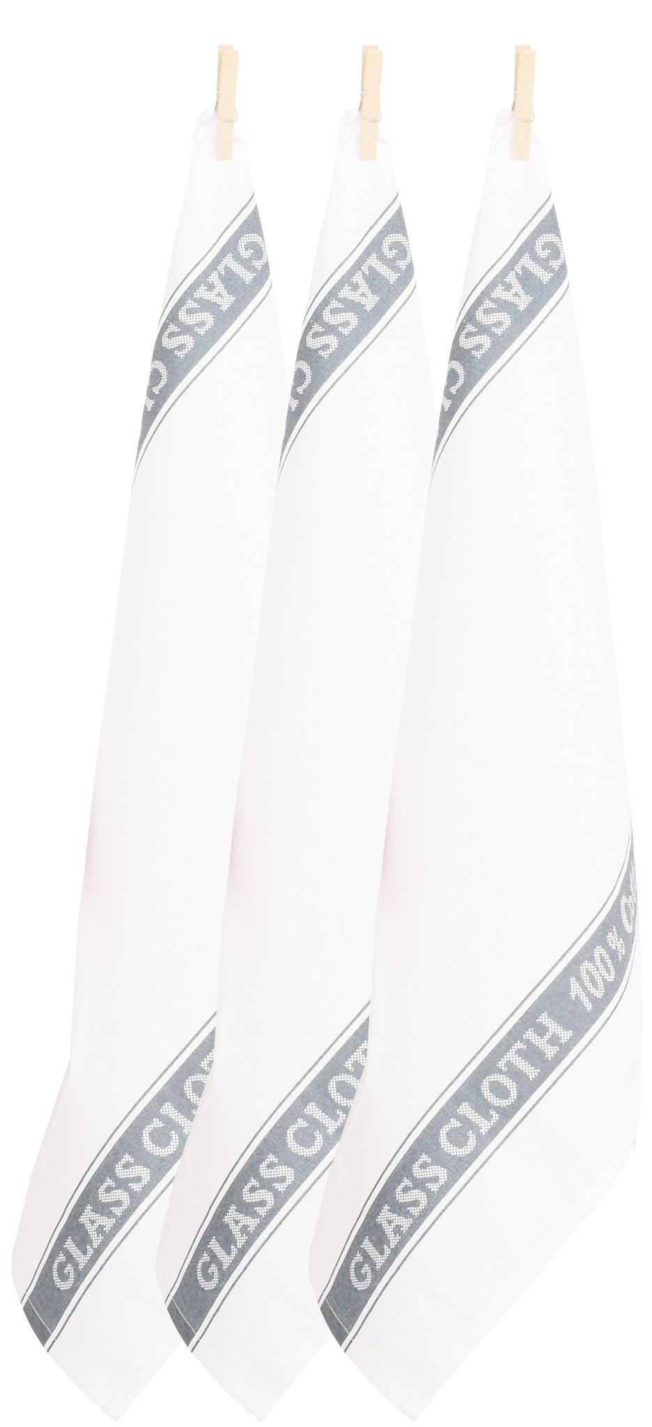 Glass Cloth Tea Towel Grey Set/3