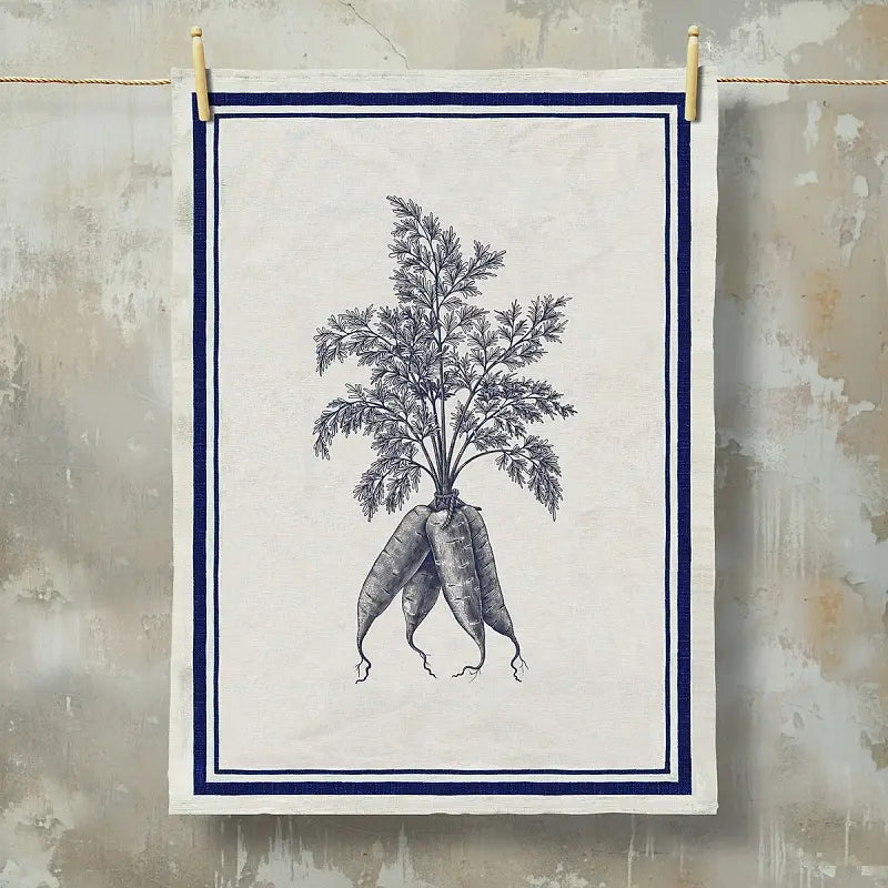 Grainsack Botanic Tea Towel-Carrot