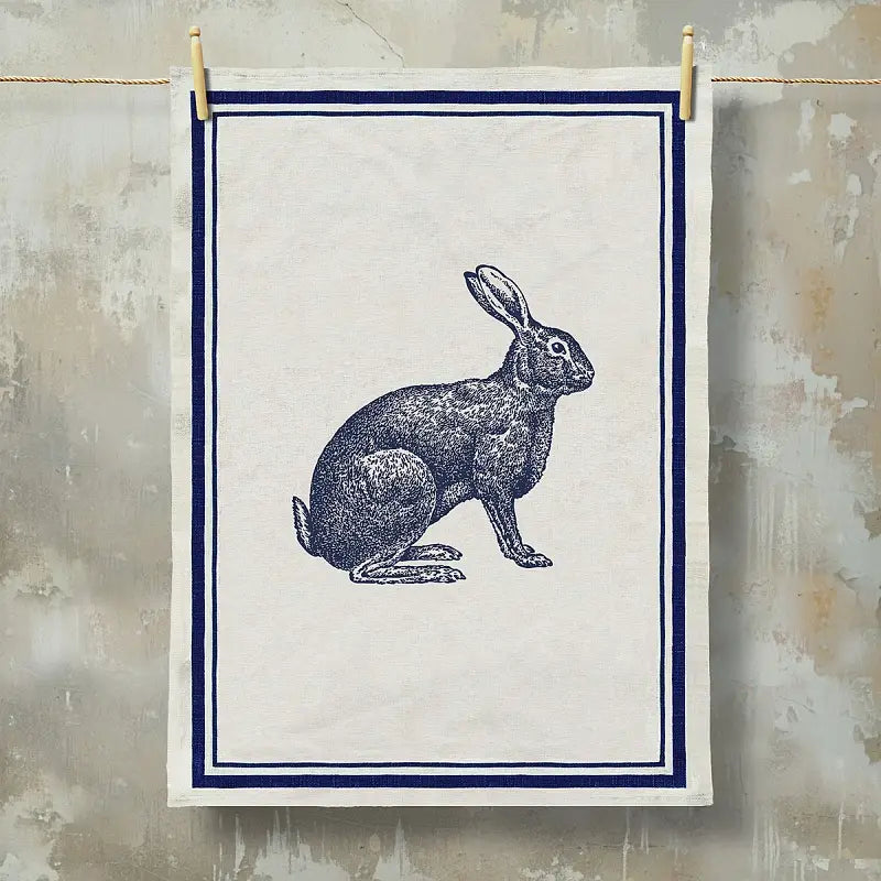Grainsack Farmyard Tea Towel- Rabbit