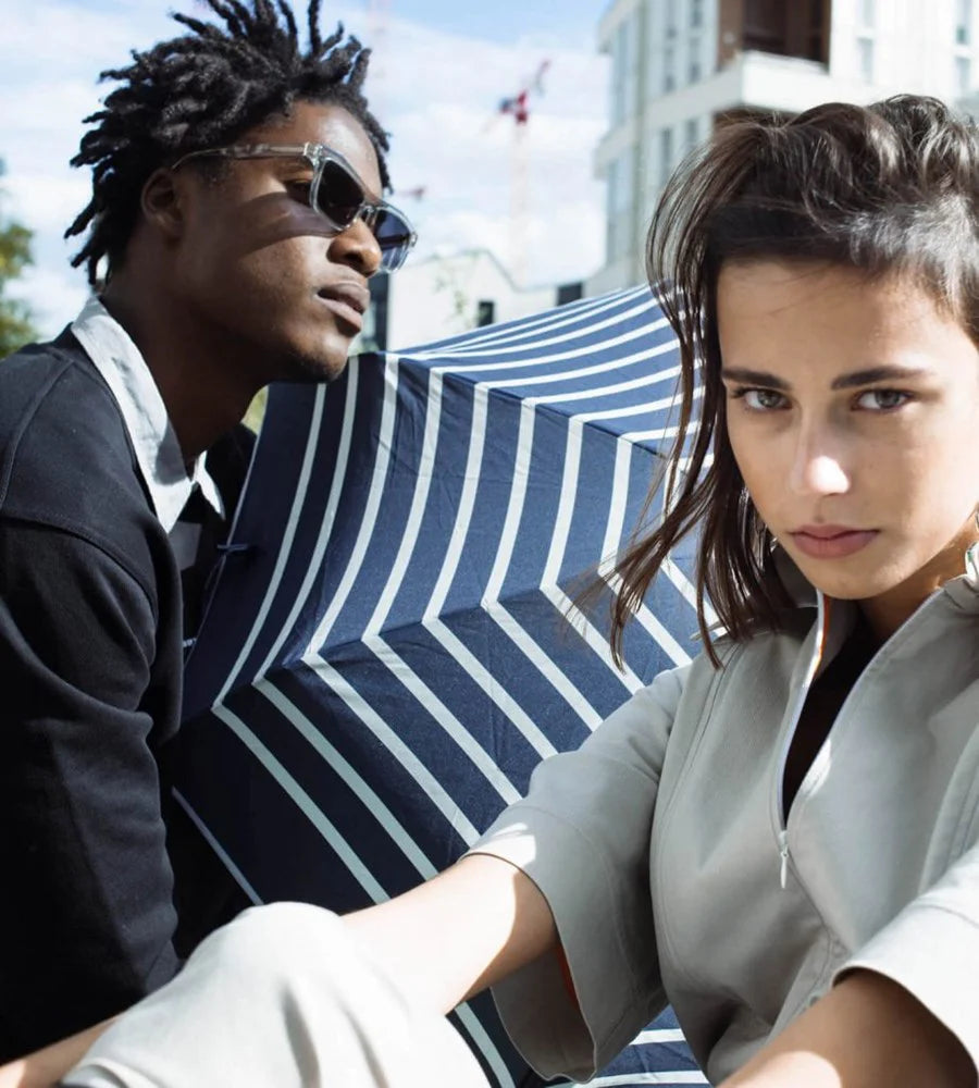 Umbrella PABLO Anatole Navy White Stripes