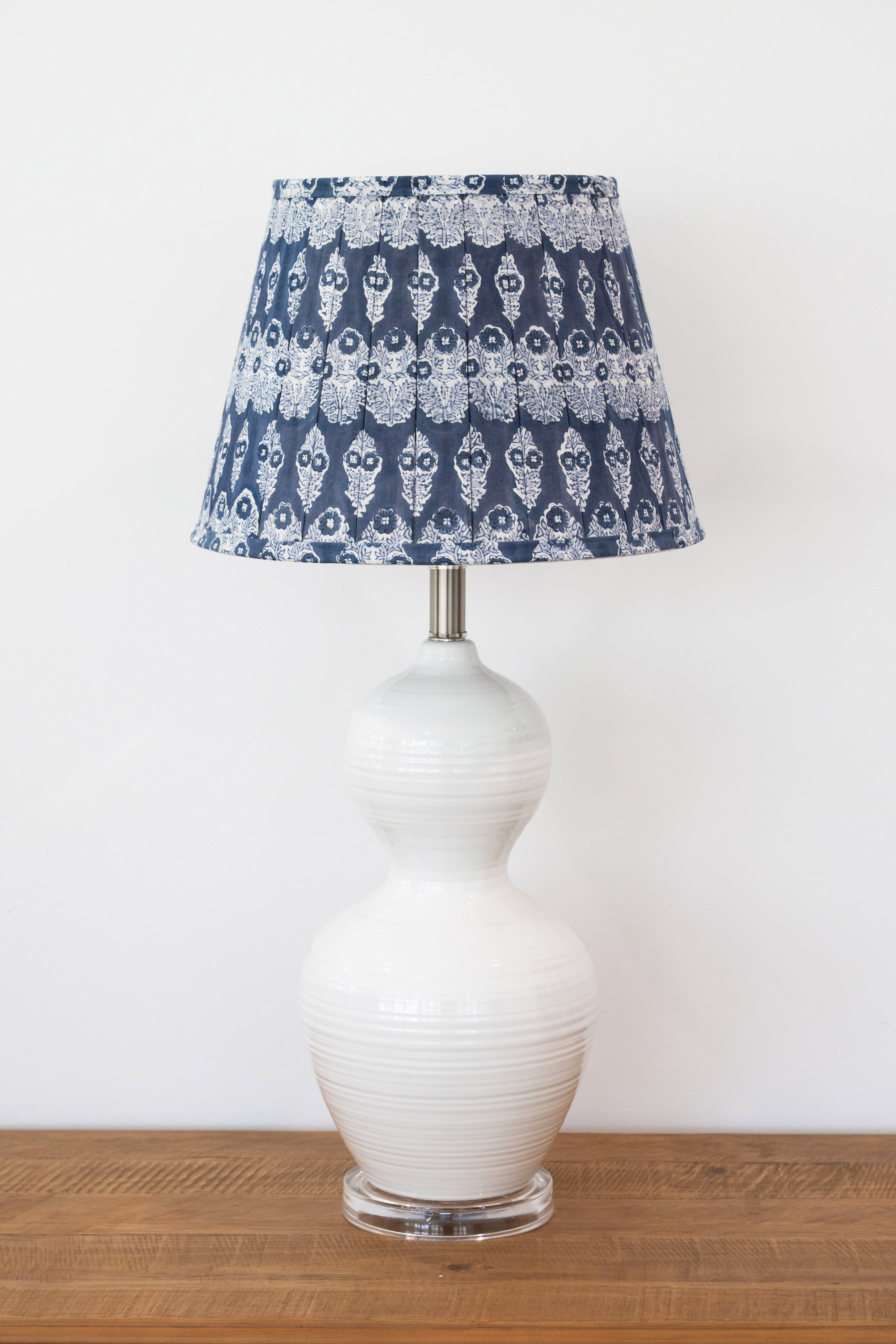 Lamp Shade Block Print Sundar Navy