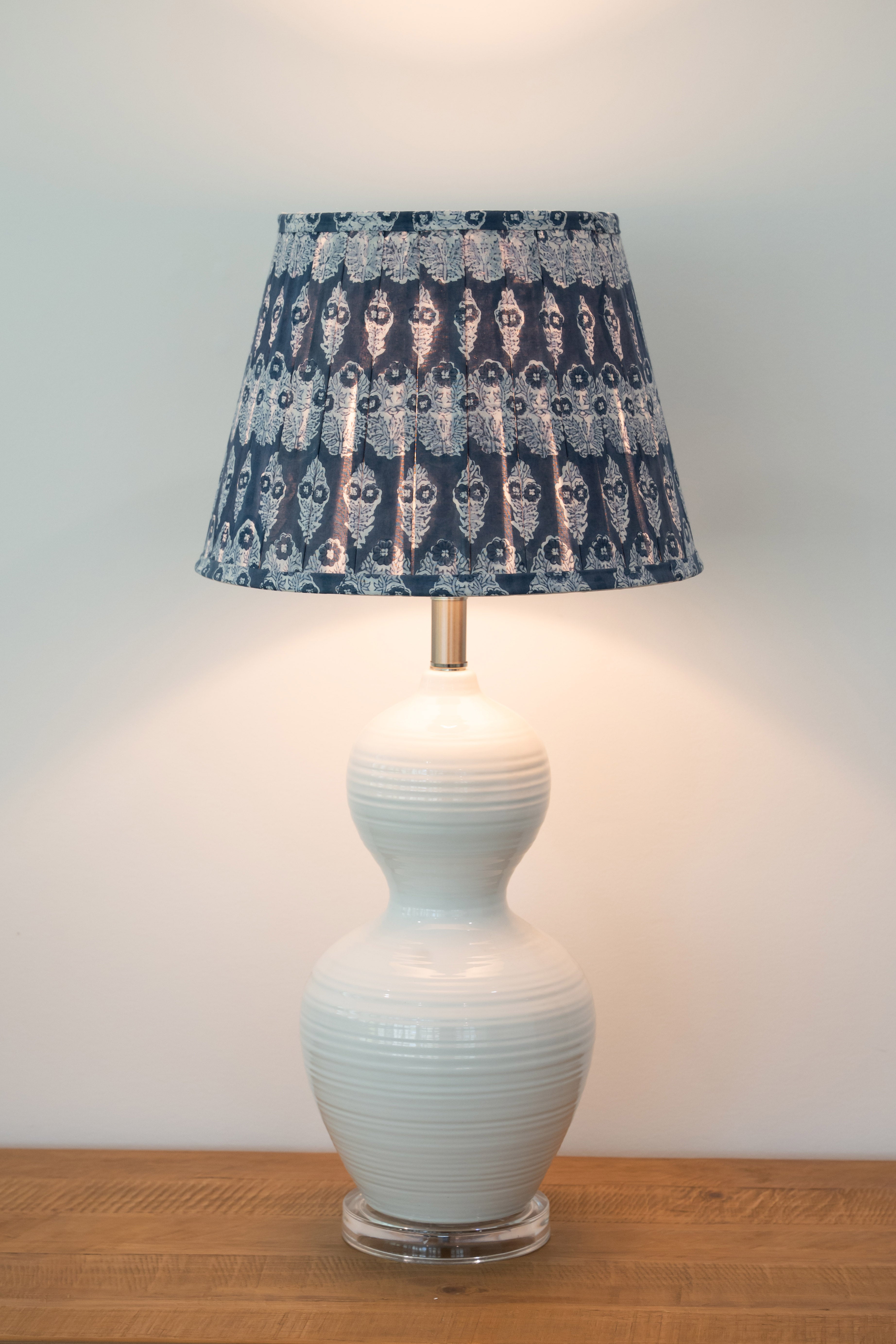 Lamp Shade Block Print Sundar Navy