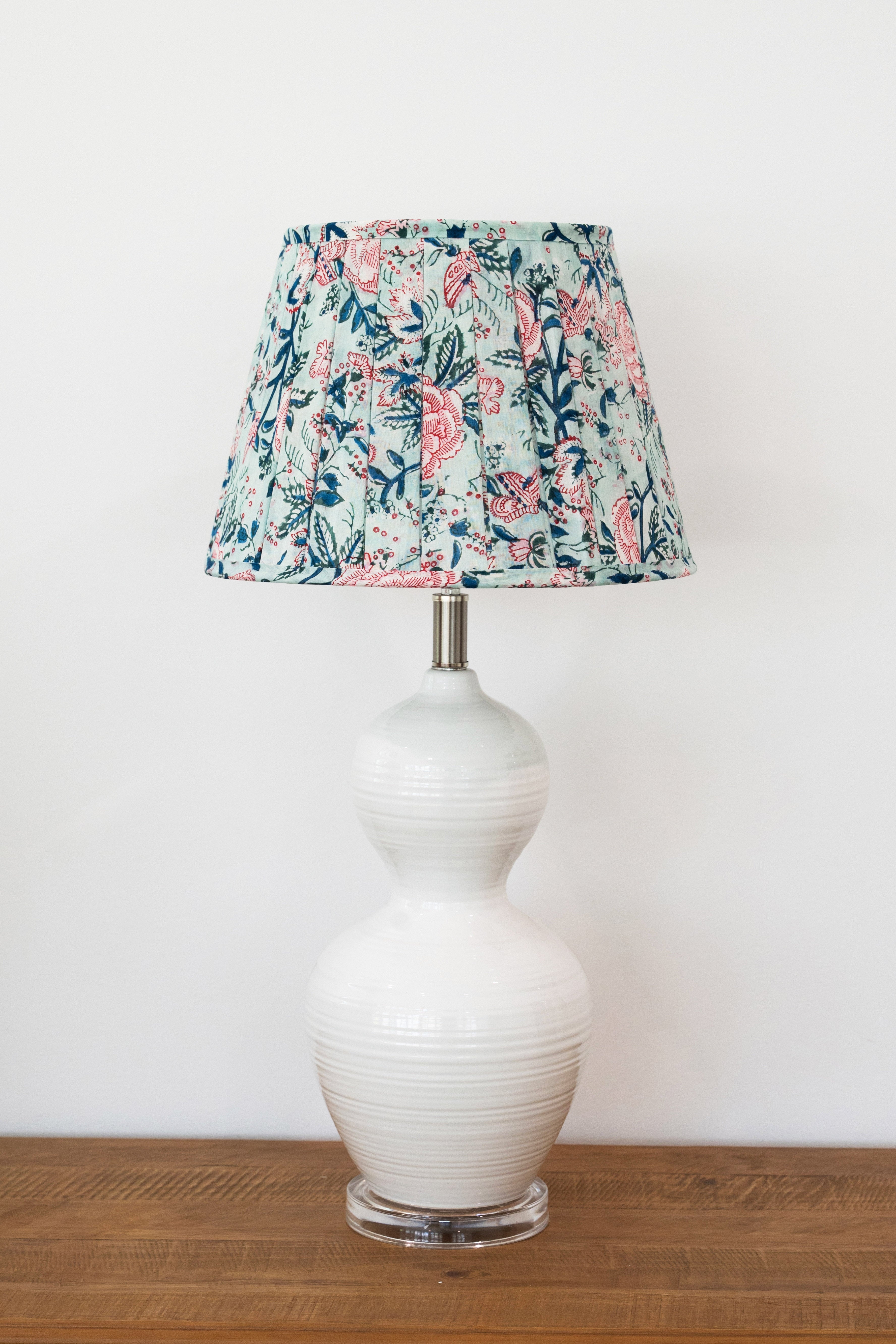 Lamp Shade Block Print Fleur Summertime