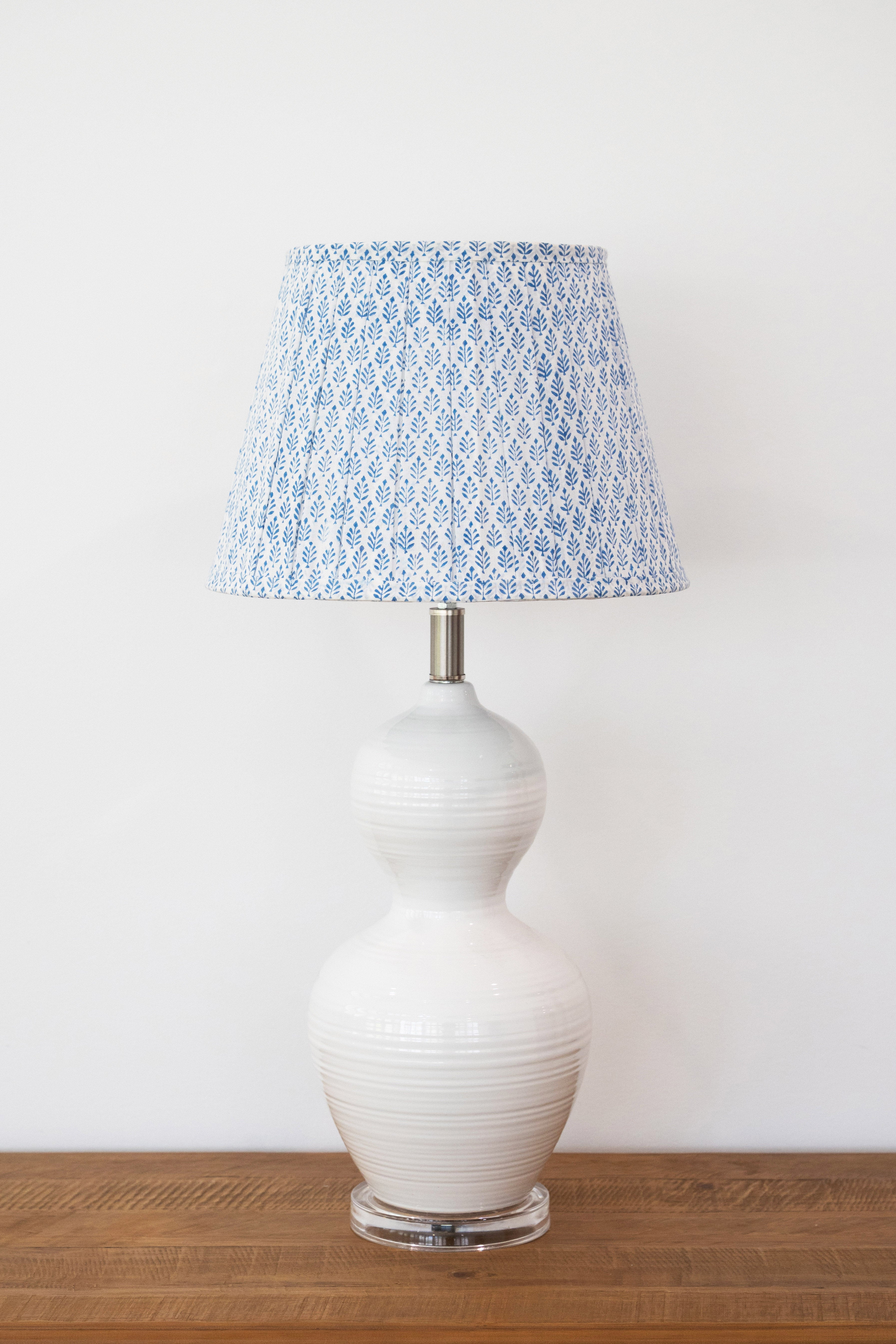Lamp Shade Block Print Cornflower