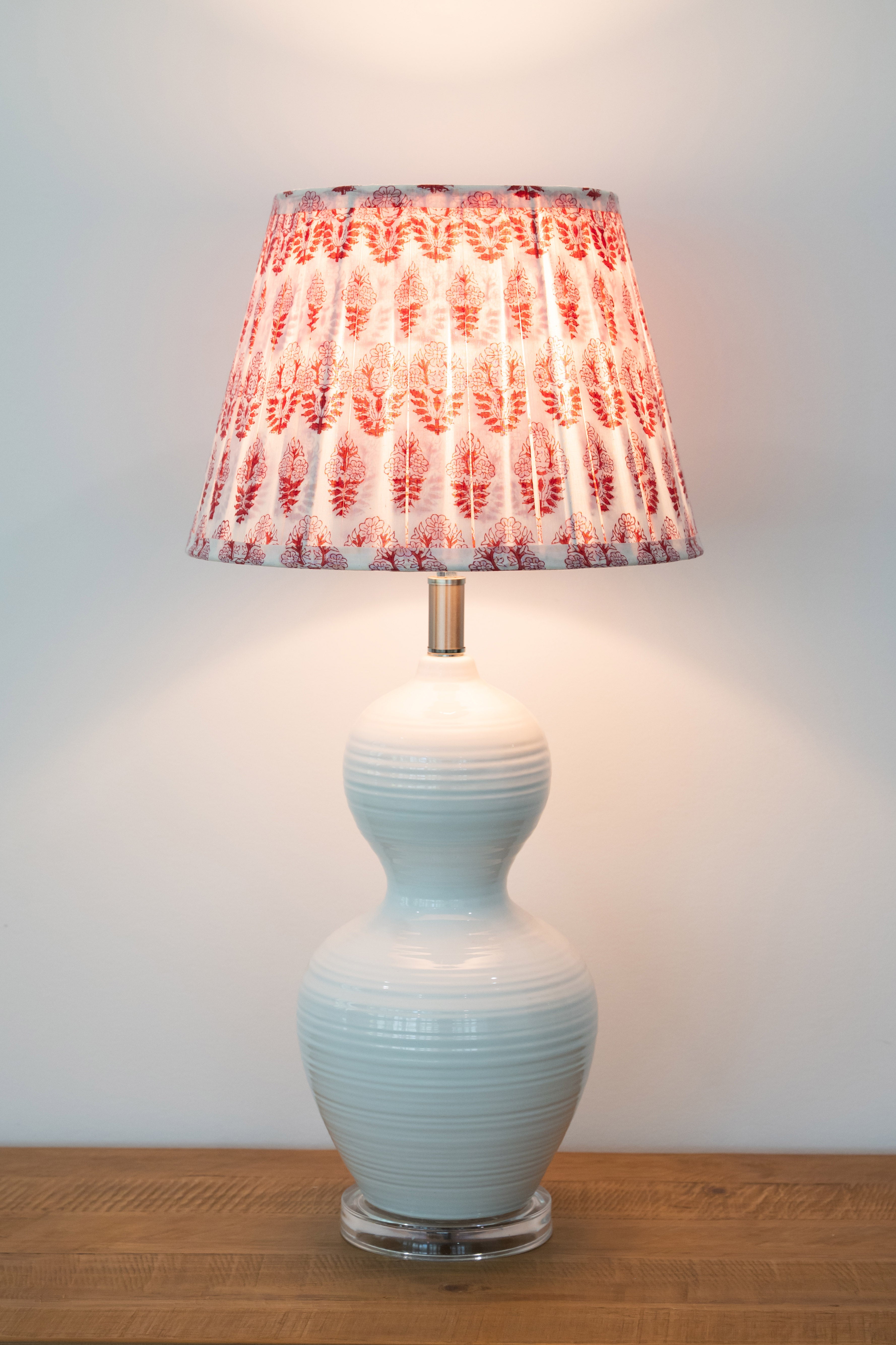 Lamp Shade Block Print Sundar Raspberry