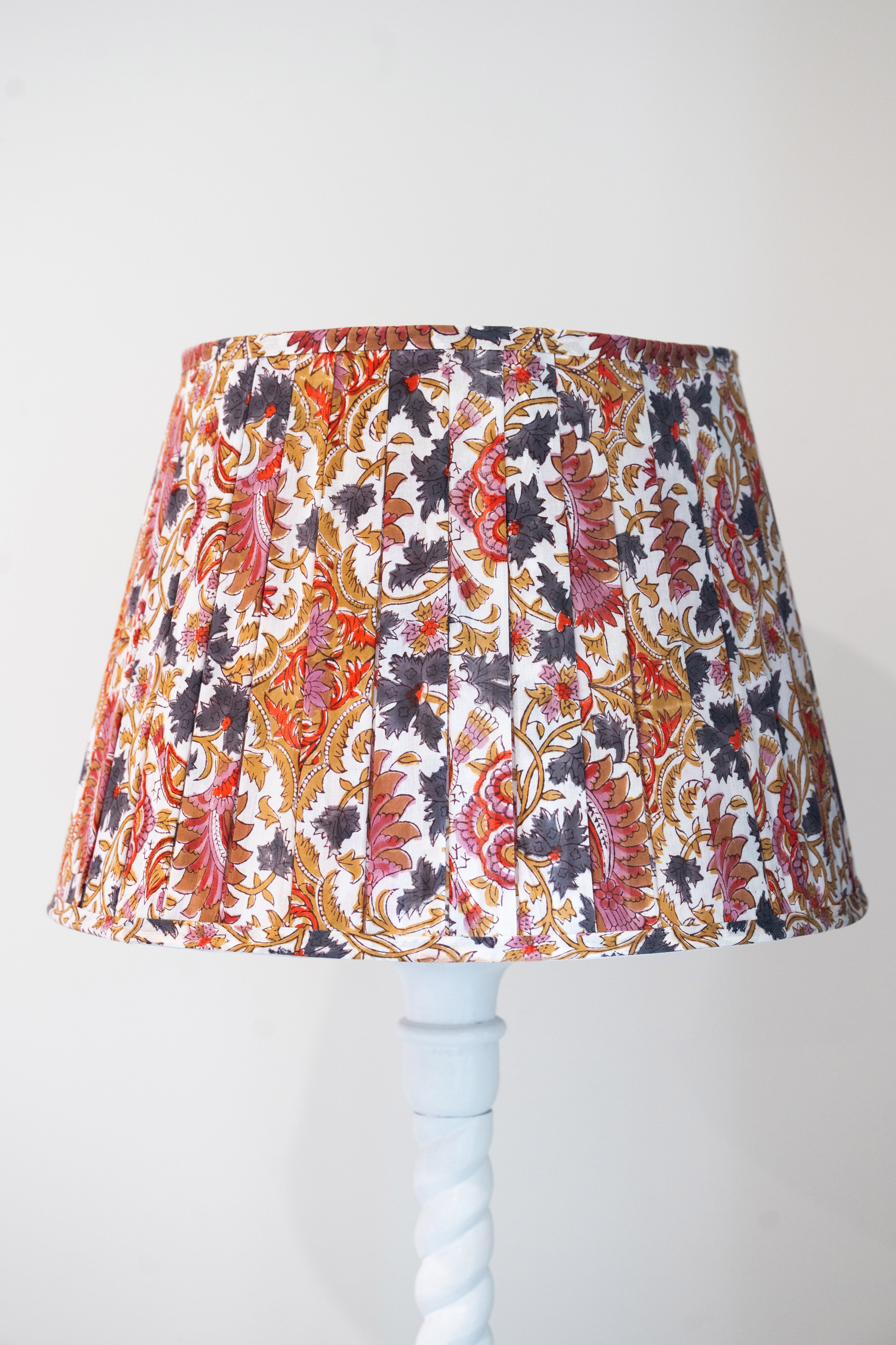 Lamp Shade Block Print Fleur Autumn