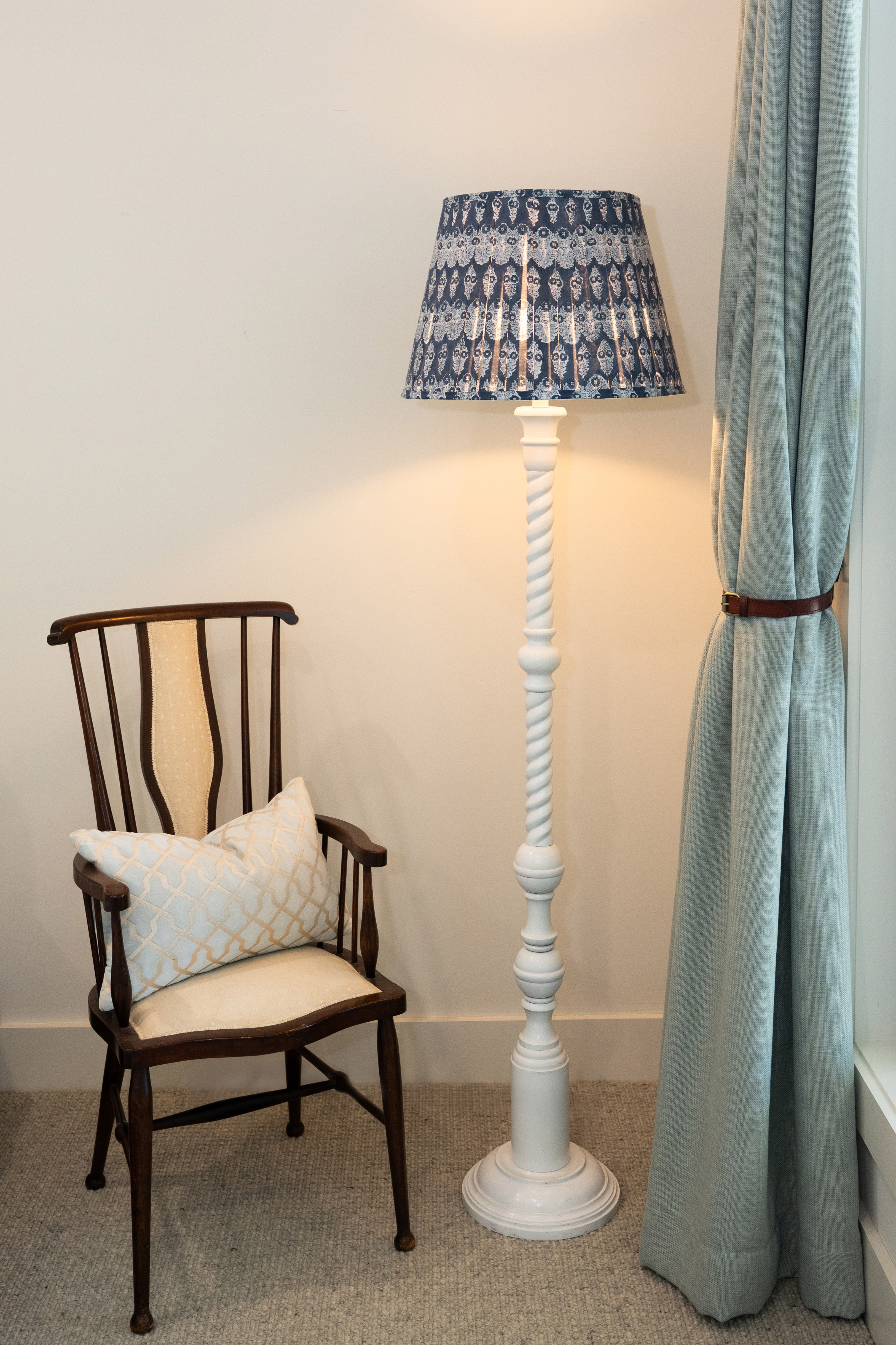 Lamp Shade Block Print Sundar Navy