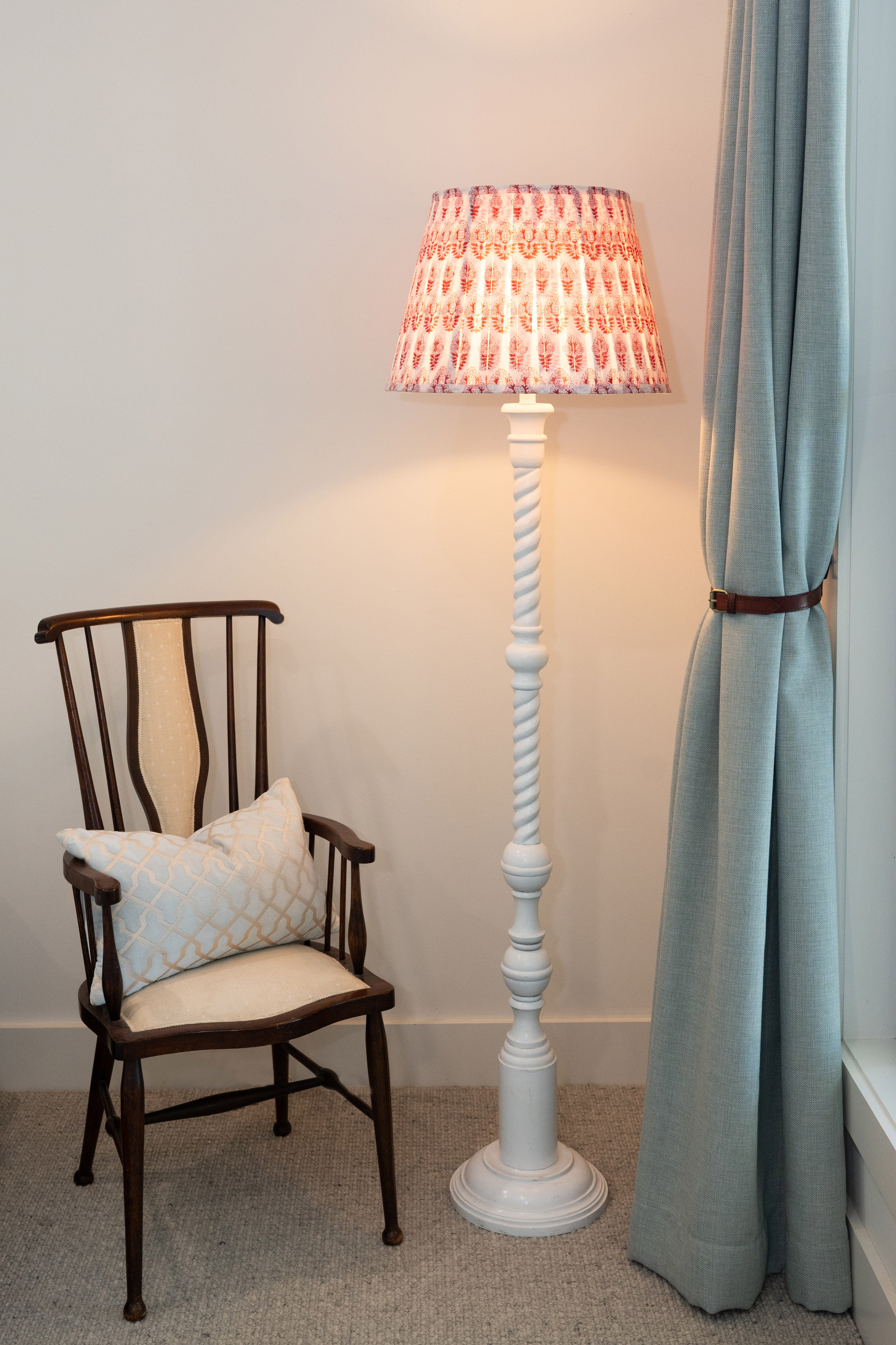 Lamp Shade Block Print Sundar Raspberry