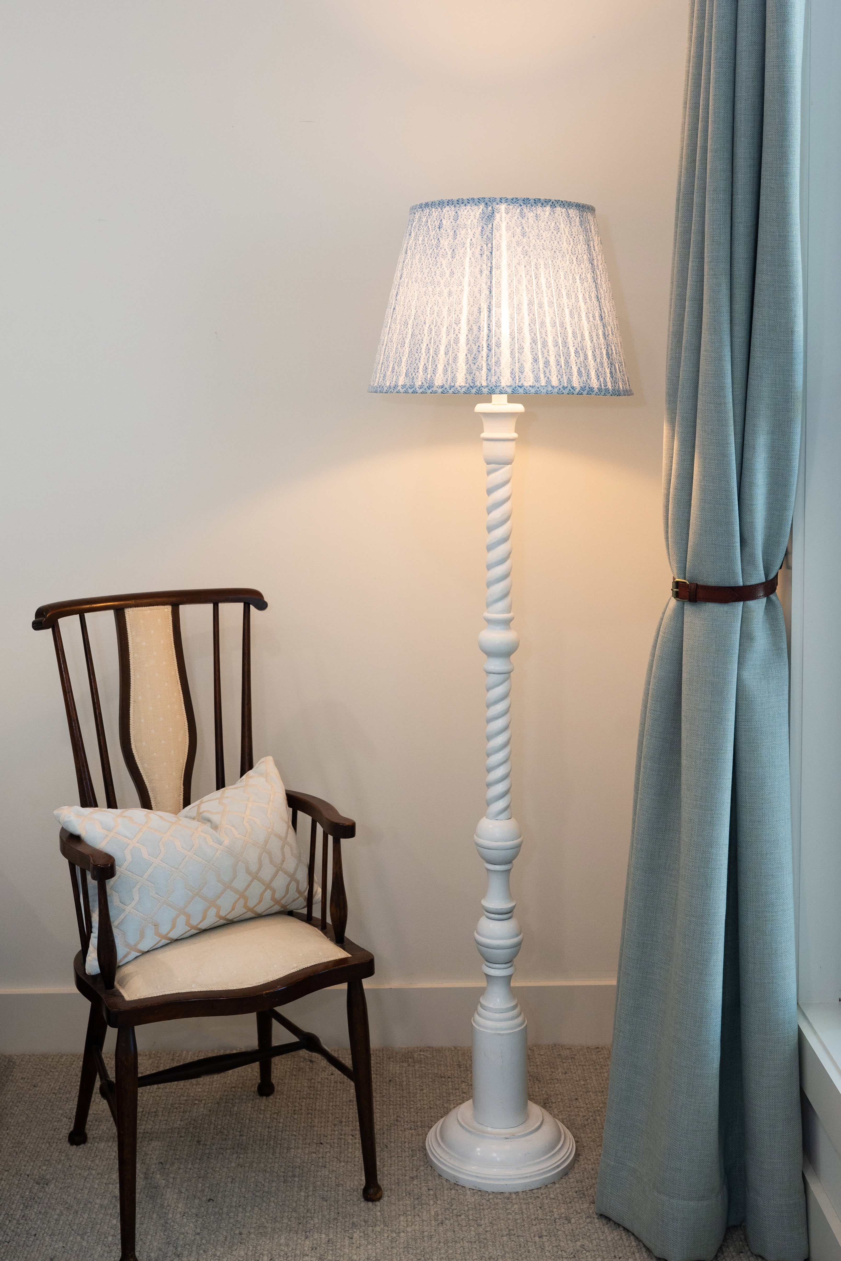 Lamp Shade Block Print Cornflower