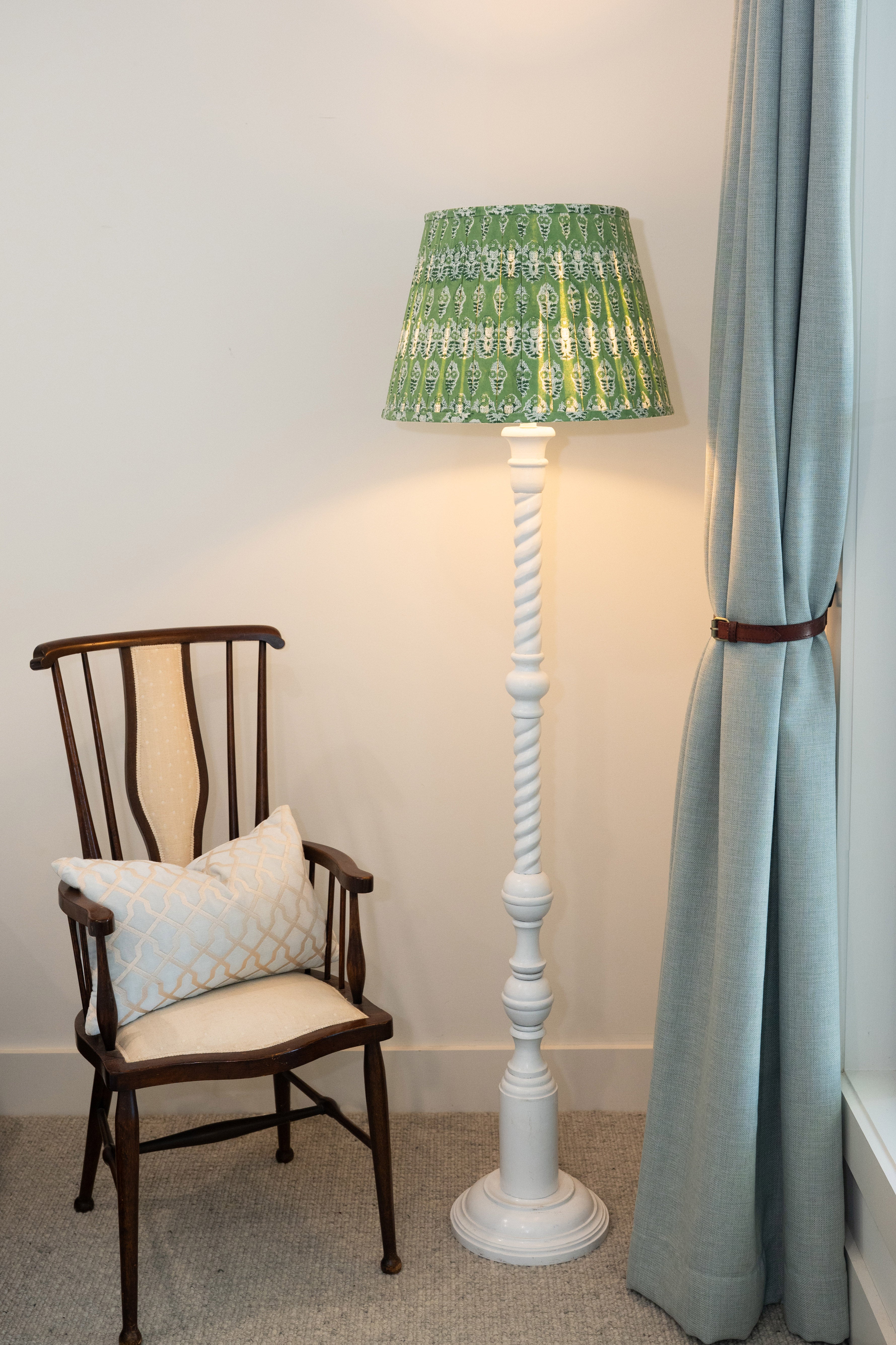 Lamp Shade Block Print Sundar Green