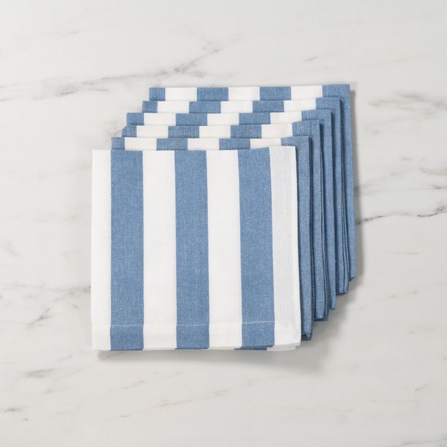 Napkin Chambray Stripe Set/6