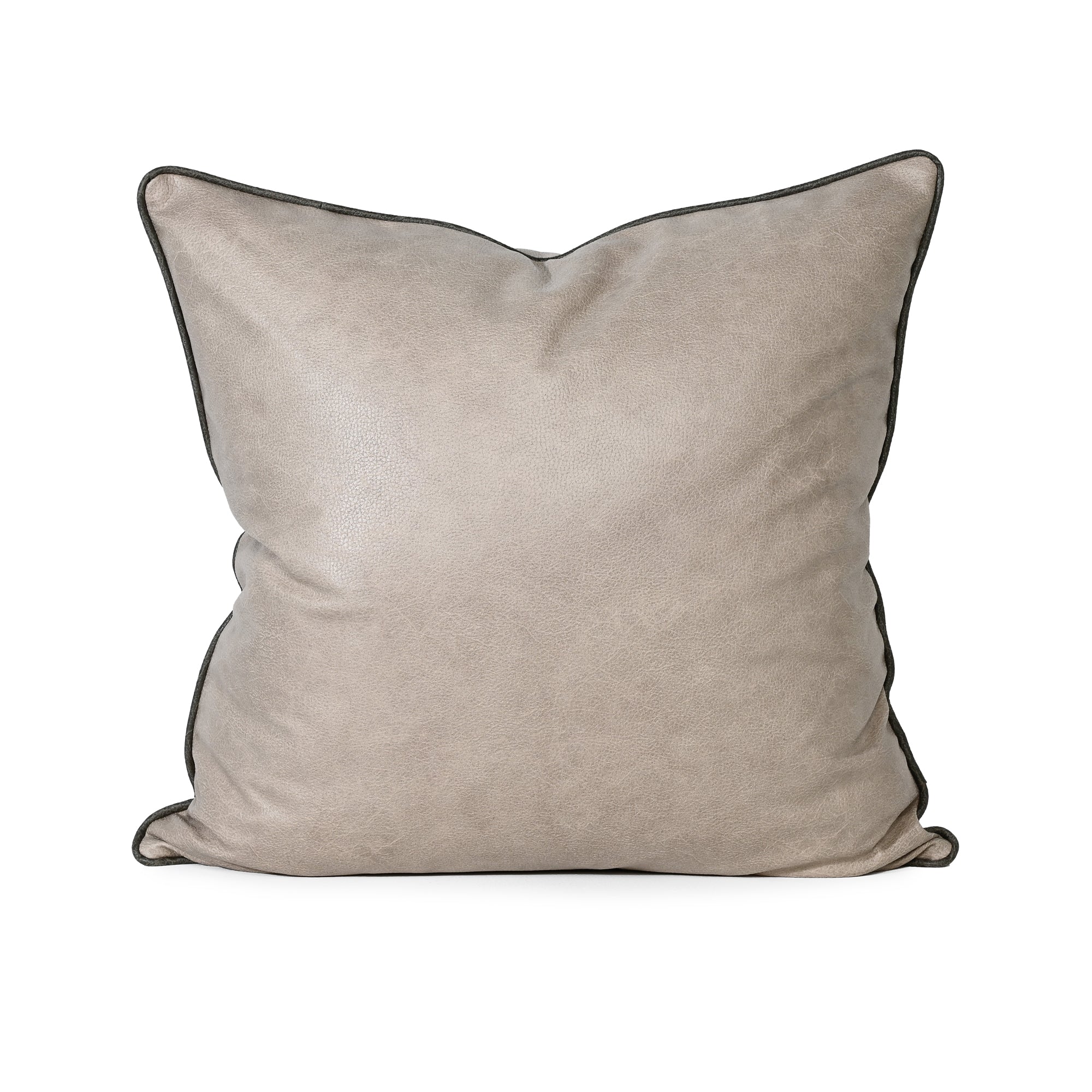 Cushion Art Leather Taupe Square