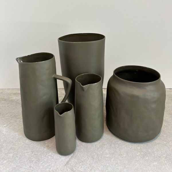 Jug No Handle Flax 13cm