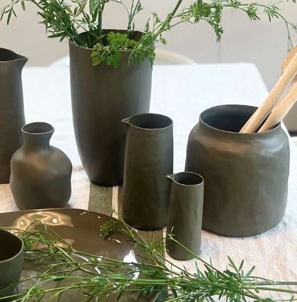 Jug No Handle Flax 19cm