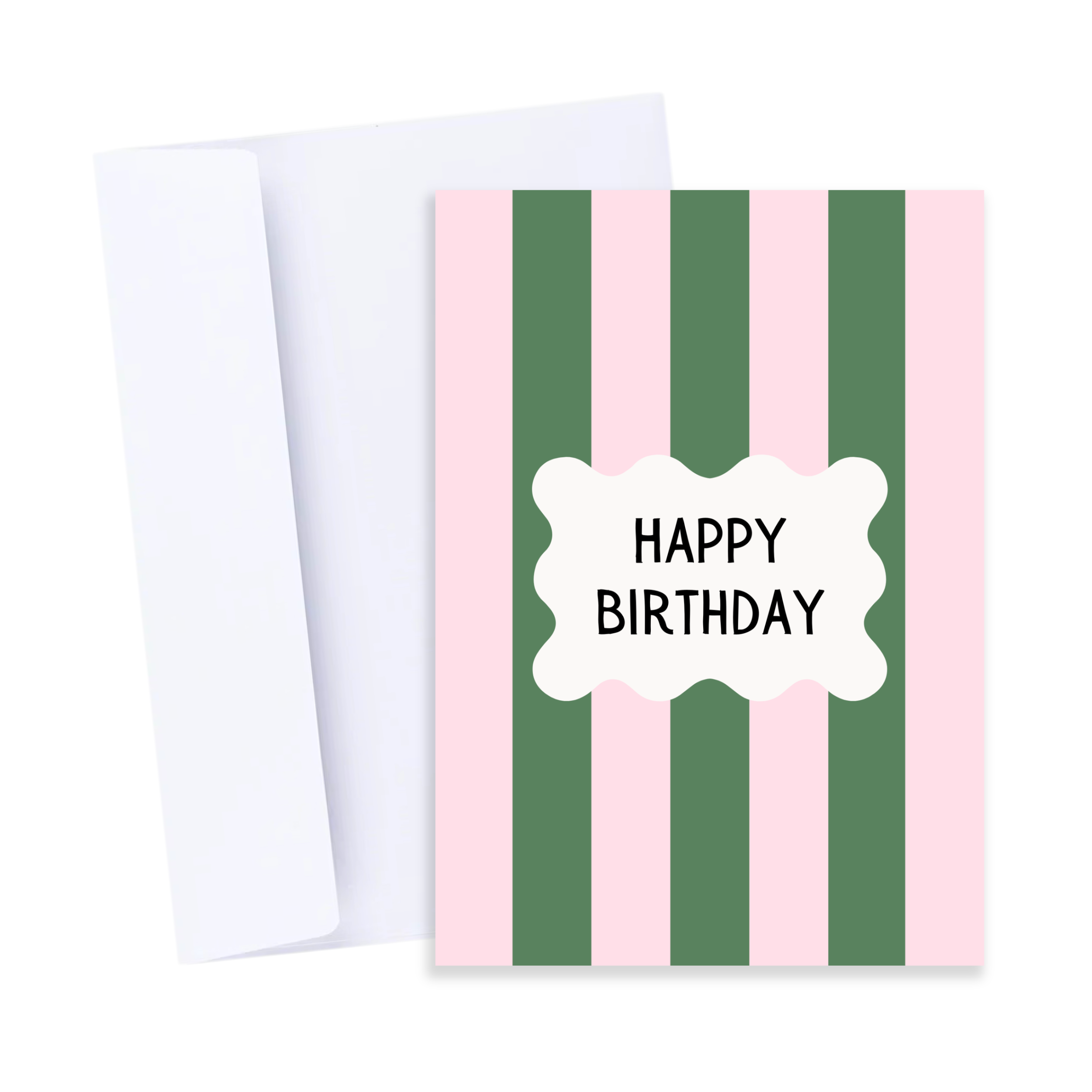 Card : Funky Retro Stripe Birthday