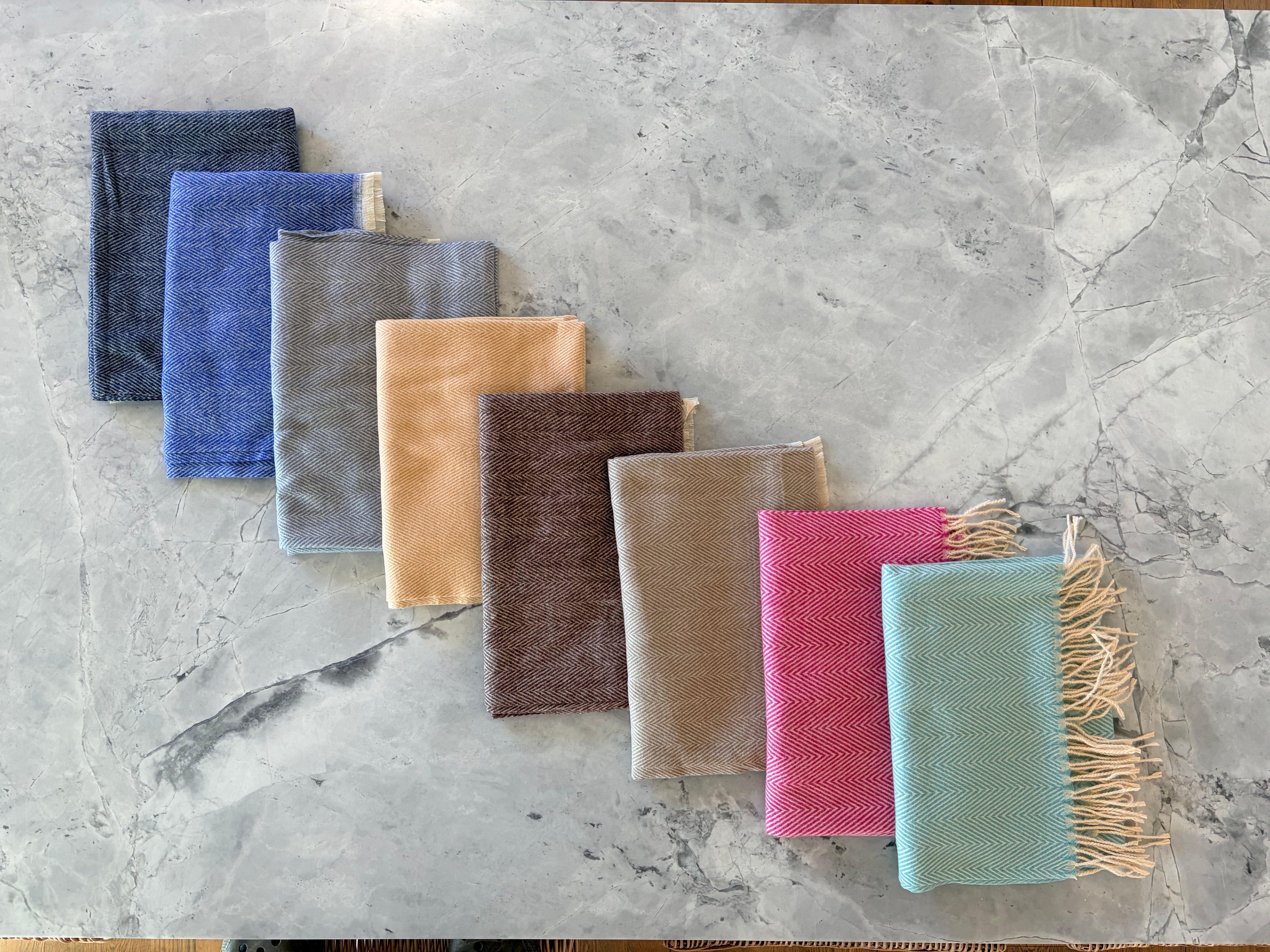 Scarf Cashmere Herringbone