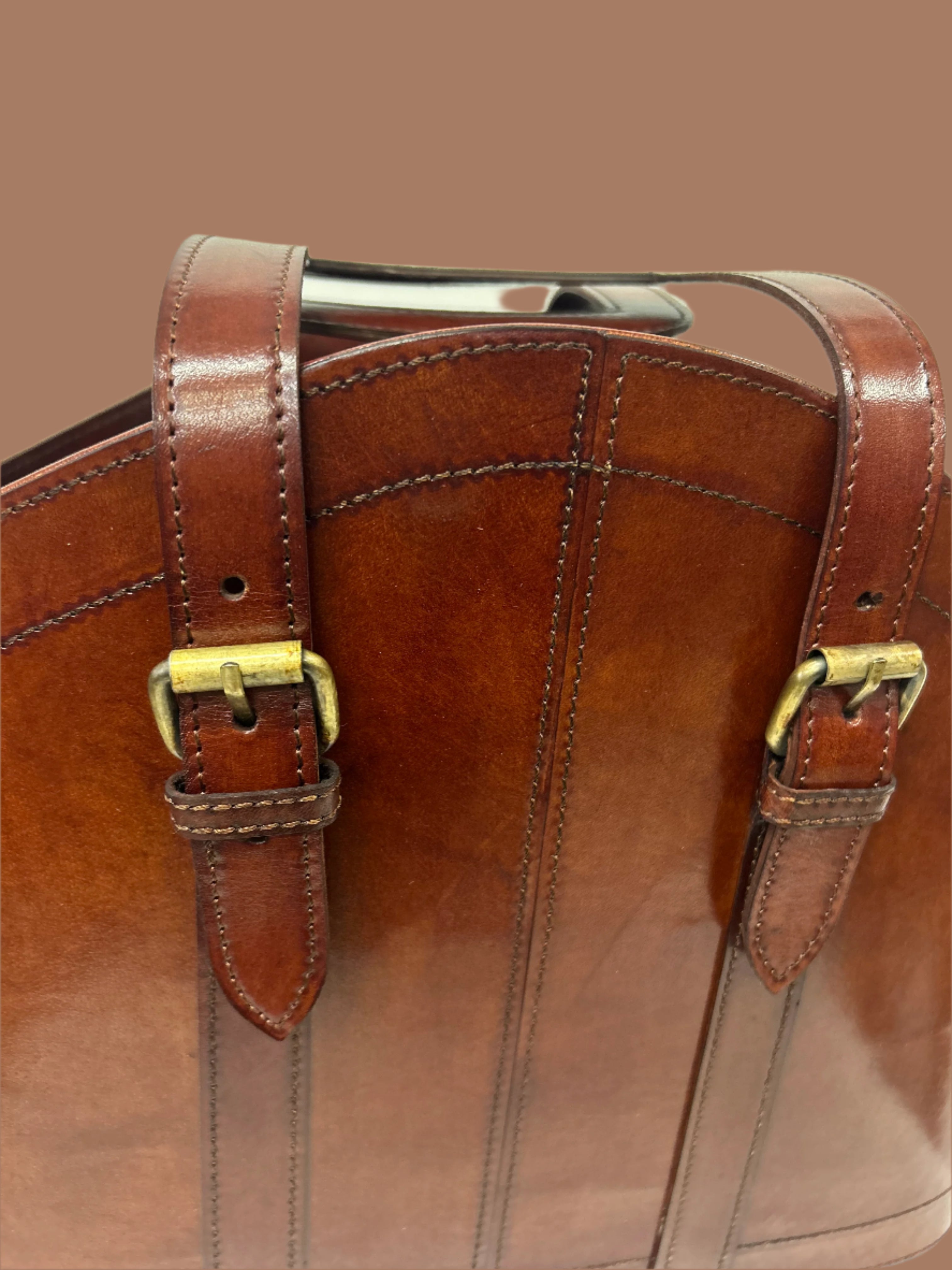 Nantucket Leather Magazine Holder