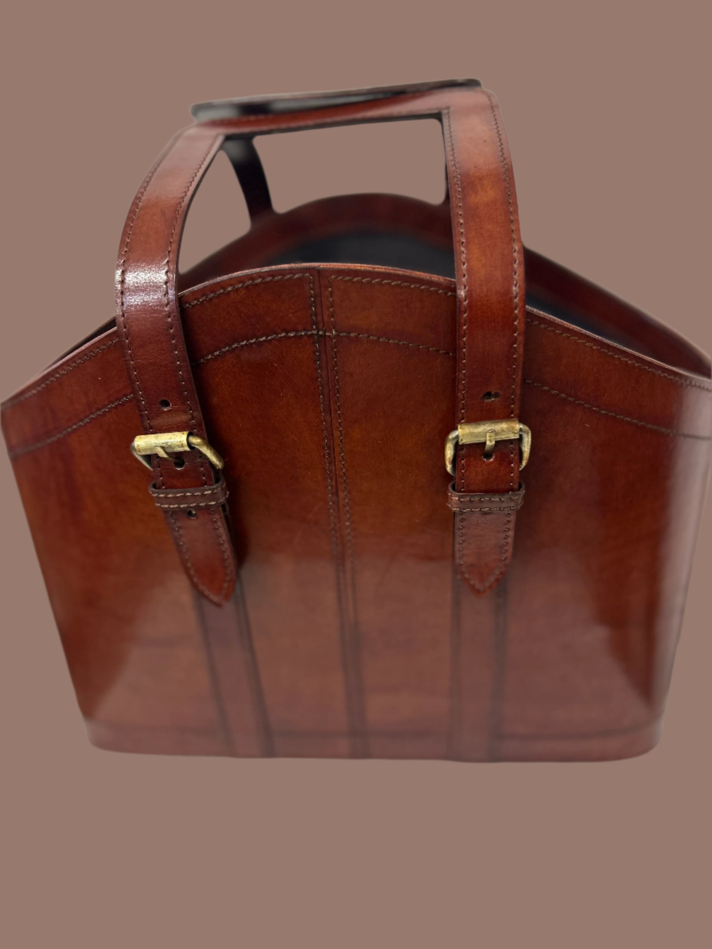 leather magazine holder