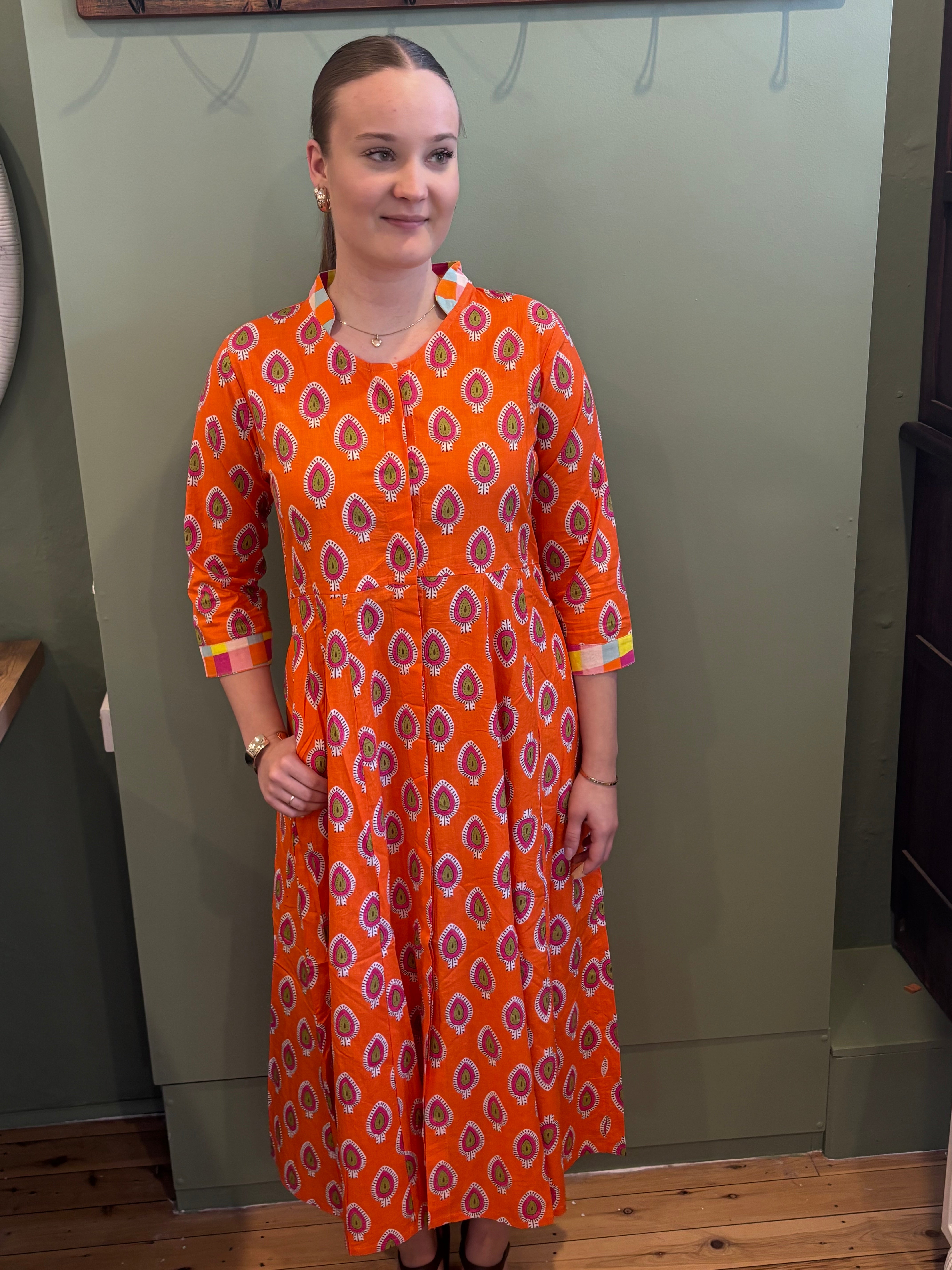 Dress Block Print Amber