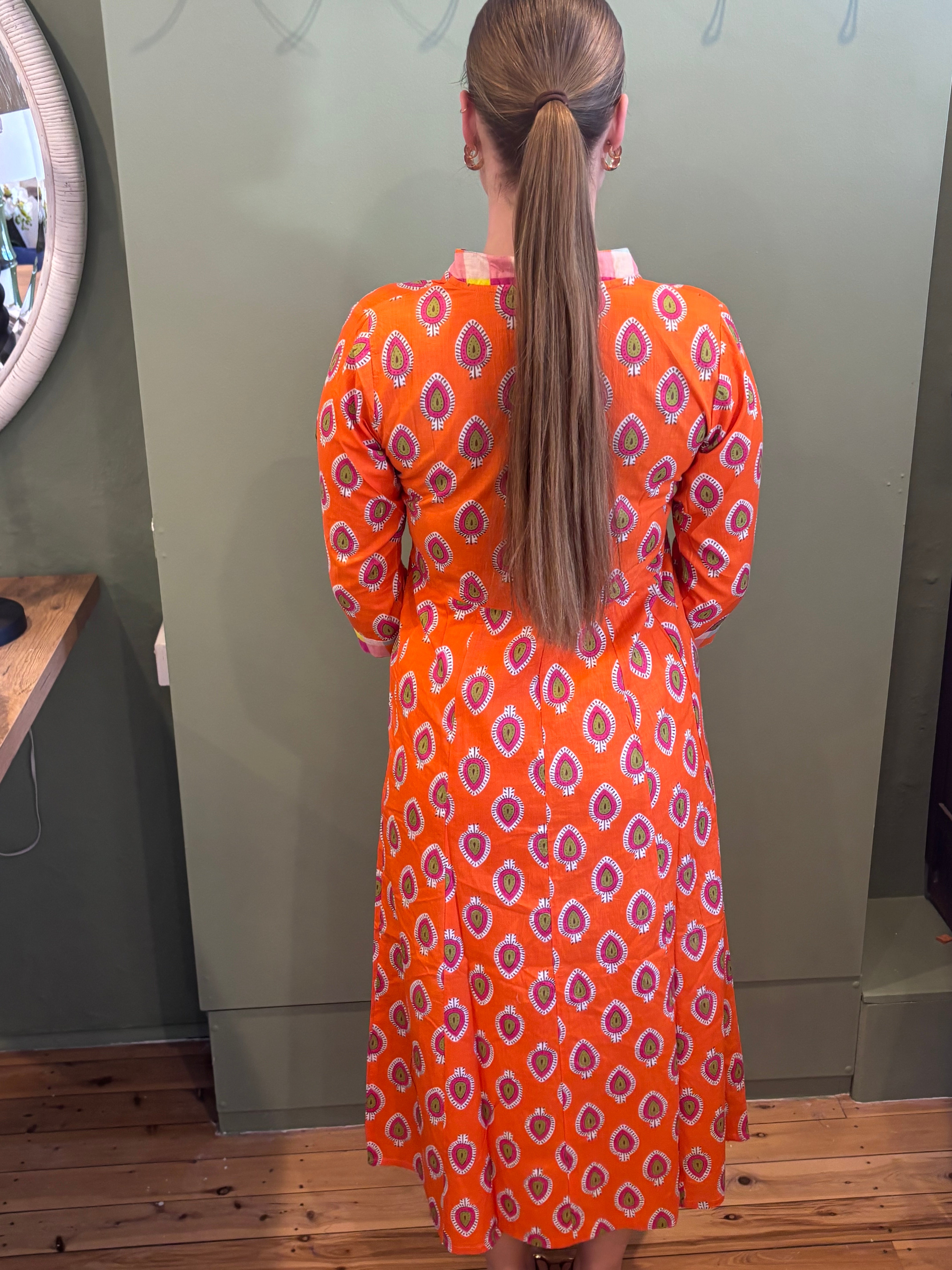 Dress Block Print Amber