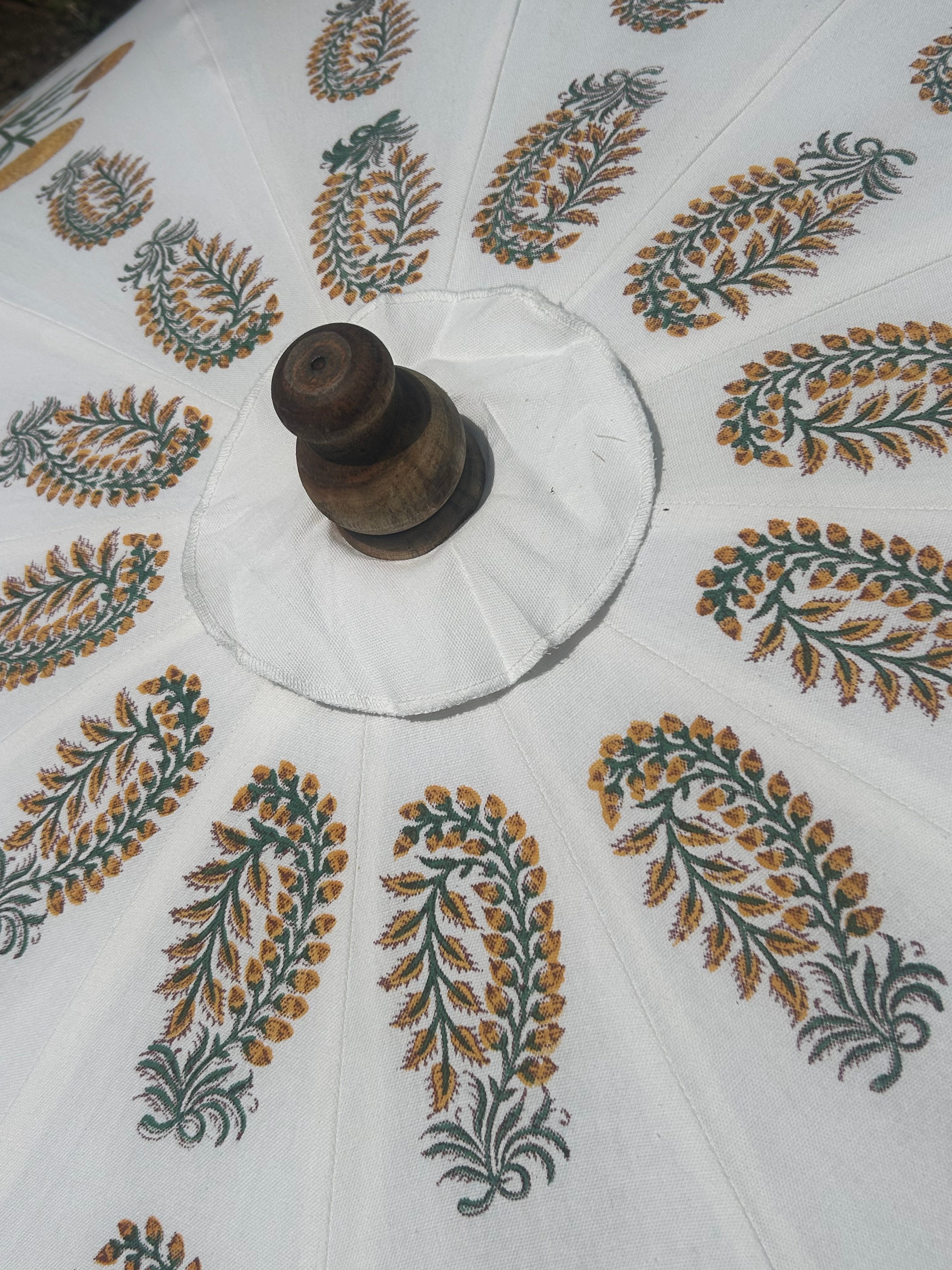 Garden Umbrella Block Print Canvas