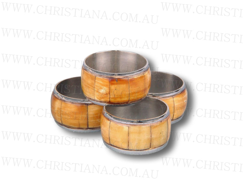 Napkin Rings Set/4 Bone