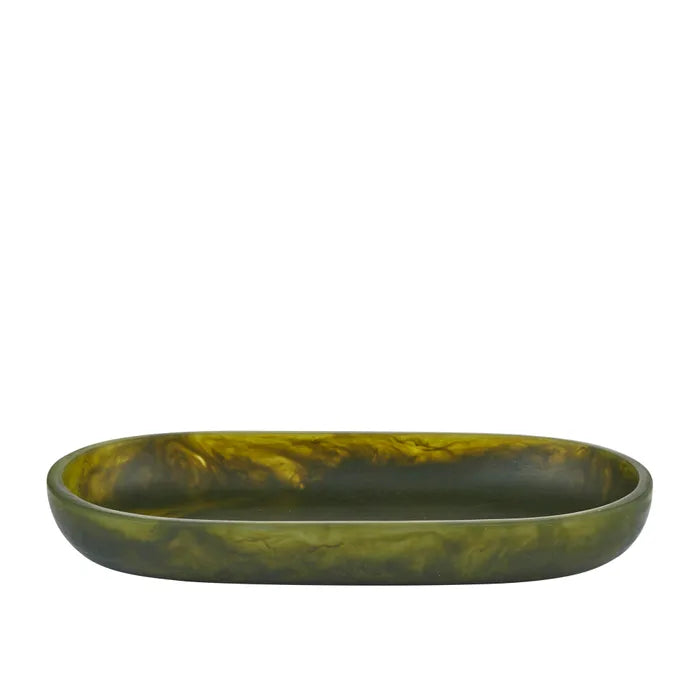 Tray Resin Oval Pesto