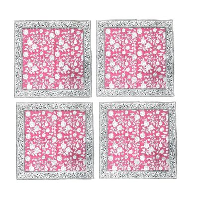 Napkin Block Print Ruby (Set/4)
