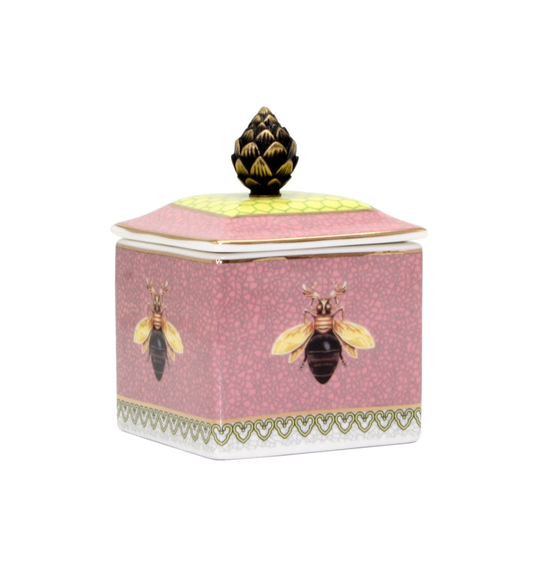 Trinket Box Bee Rose Pink