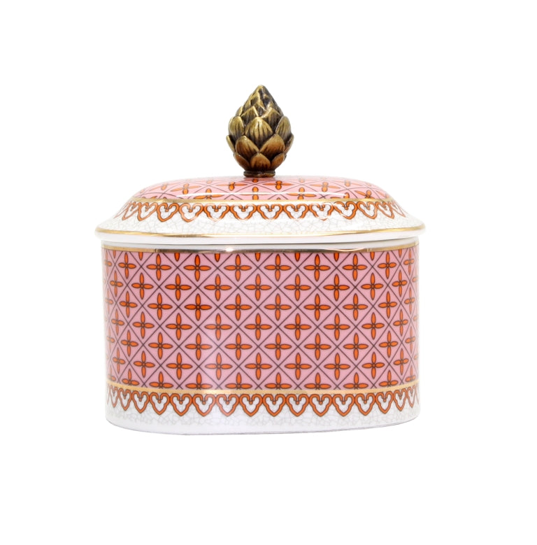 Trinket Box Artichoke Rose