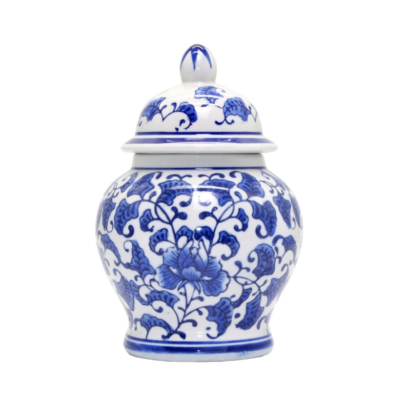 Temple Jar Blue and White 20cm