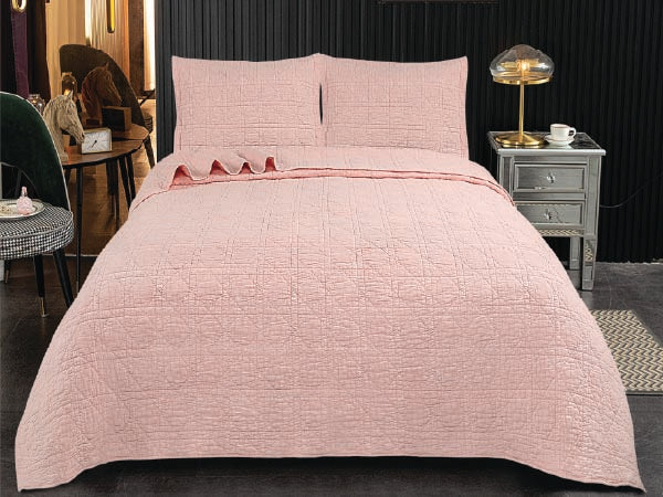 Bedspread Rose Stone Washed Queen Set