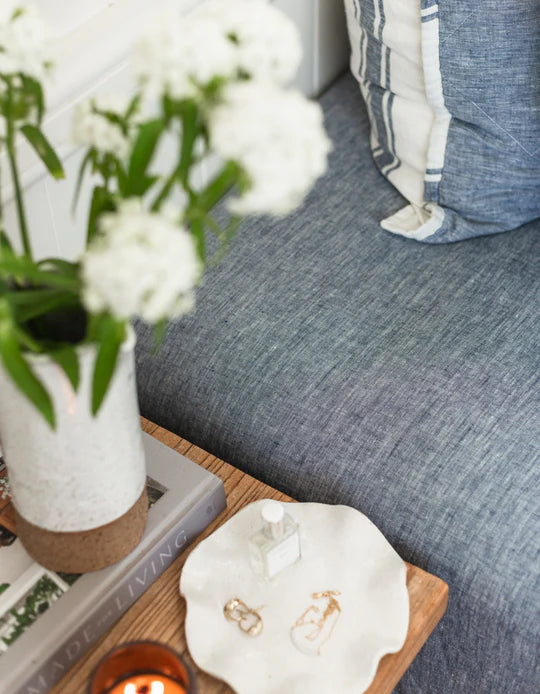 Salt Living Linen Queen Sheet Set -Indigo