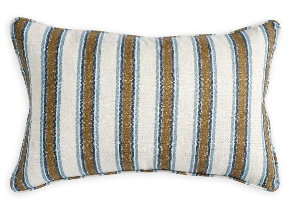 Striped cushion with blue and brown stripes 35X35