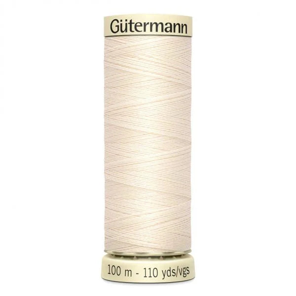 100 cream cotton thread