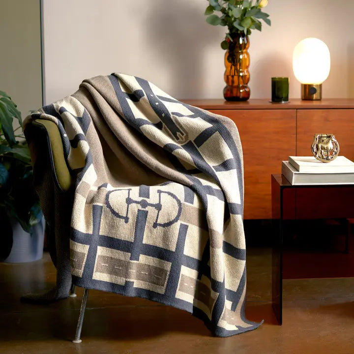 Throw Blanket Equestrian Lattice