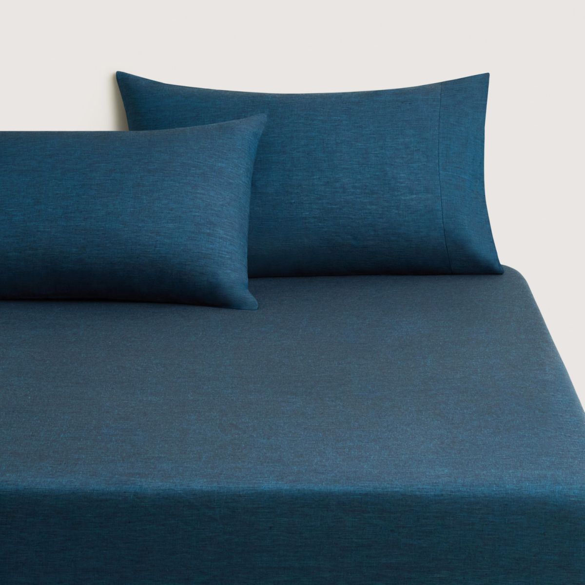 Sheridan Linen Deep Blue Fitted Sheet Queen