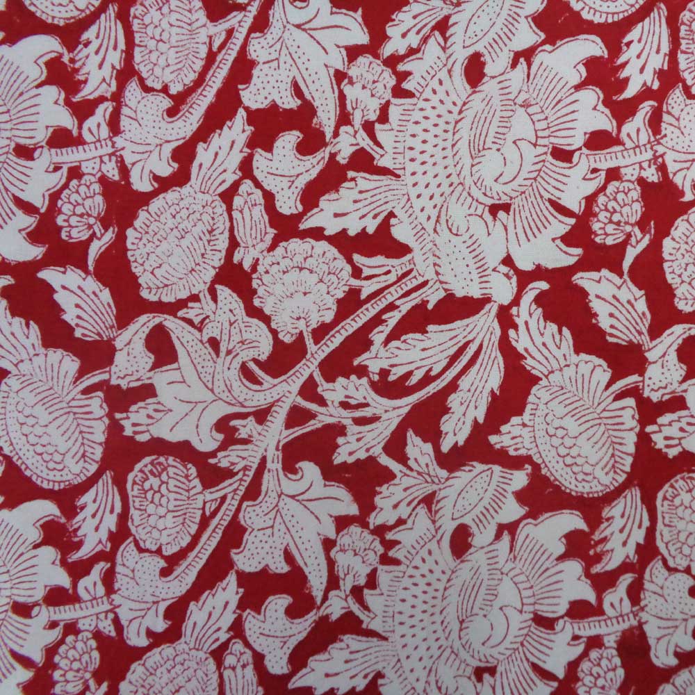 Close up red white floral