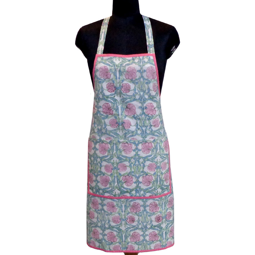 Apron Bauhaus Pink Block Print