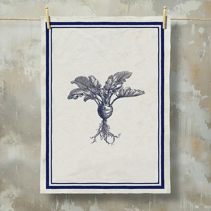 Grainsack Botanic Tea Towel-Raddish