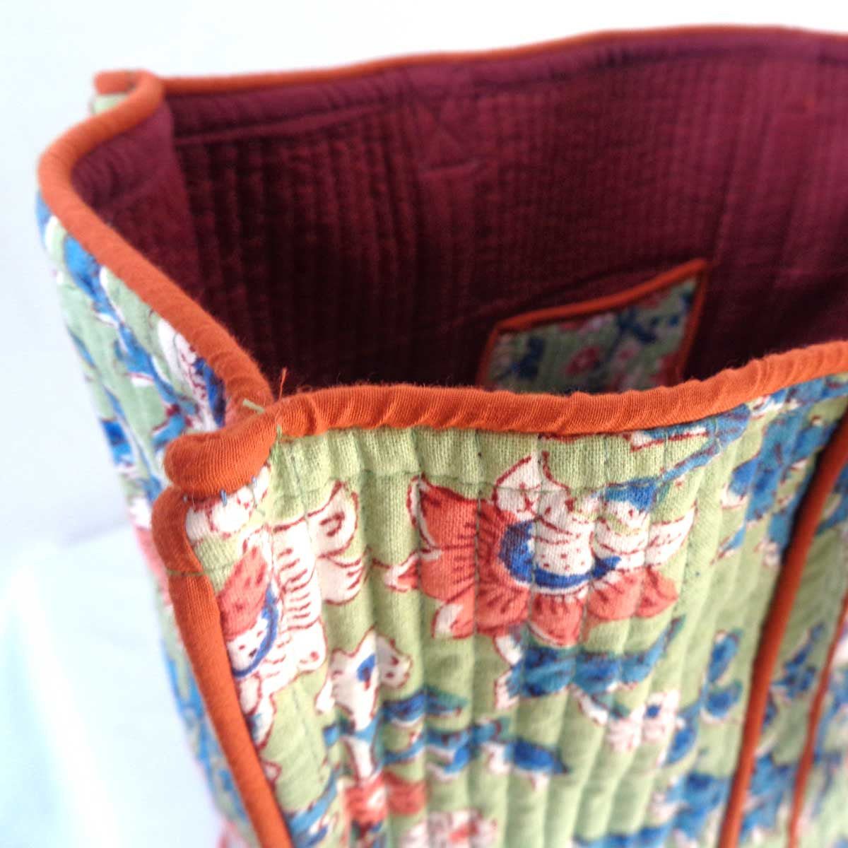 Cotton Quilted Tote Bag Rukhsana Jade